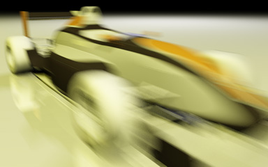 fast car with motionblur